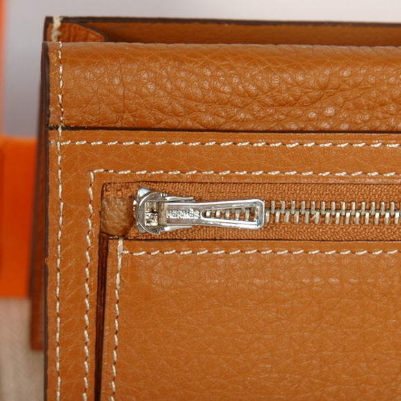 High Quality Hermes Bearn Japonaise Original Leather Wallet H8022 Camel Fake - Click Image to Close